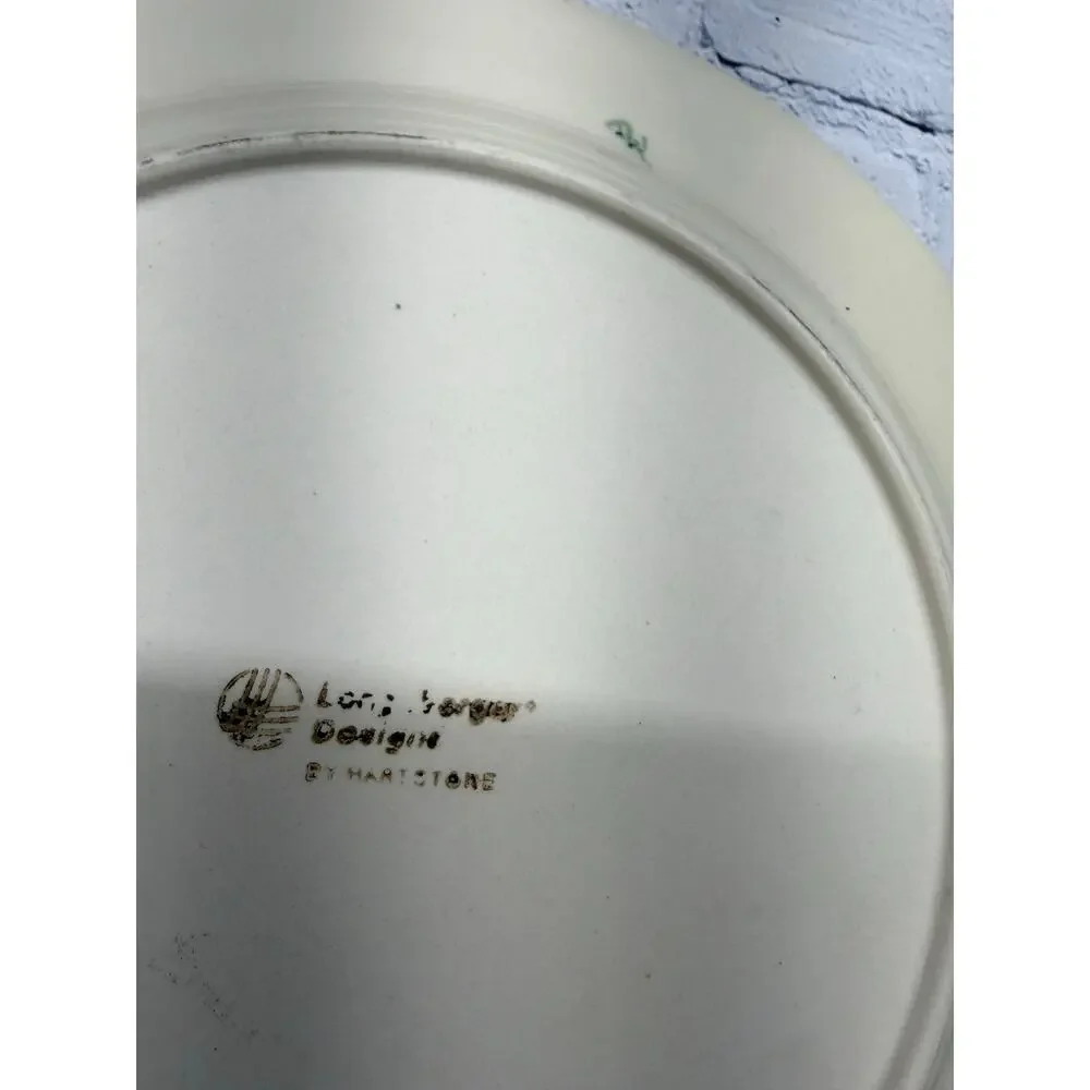 Longaberger Meadow Blossom Set of 4 dinner plates Hartstone Pottery 11